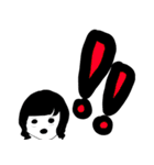 白黒女の年上にも年下にも使える言動集（個別スタンプ：37）