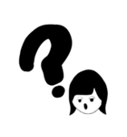 白黒女の年上にも年下にも使える言動集（個別スタンプ：38）