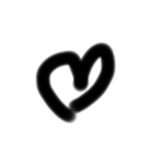 黒い文字の仲間たち（個別スタンプ：7）