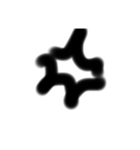 黒い文字の仲間たち（個別スタンプ：8）