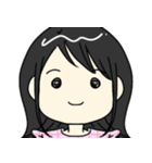 黒髪女子 スタンプ（個別スタンプ：10）
