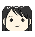 黒髪女子 スタンプ（個別スタンプ：11）