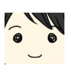 黒髪女子 スタンプ（個別スタンプ：12）