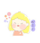 ほんわか女の子 。（個別スタンプ：4）