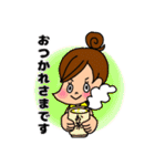 お団子ガールのスタンプだよ。（個別スタンプ：10）