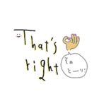 手書きスマイルEnglish（個別スタンプ：4）