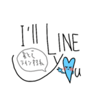 手書きスマイルEnglish（個別スタンプ：6）