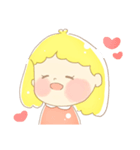 ほんわか女の子。(色が濃いめver)（個別スタンプ：2）