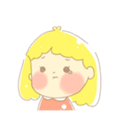 ほんわか女の子。(色が濃いめver)（個別スタンプ：4）