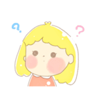 ほんわか女の子。(色が濃いめver)（個別スタンプ：6）