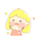 ほんわか女の子。(色が濃いめver)（個別スタンプ：7）