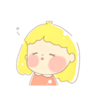 ほんわか女の子。(色が濃いめver)（個別スタンプ：8）