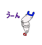 耳頭巾シロマルと友だち（個別スタンプ：16）