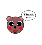 クマの笑顔（個別スタンプ：1）