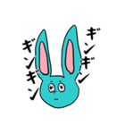 顔色の青いうさぎの喜怒哀楽（個別スタンプ：21）