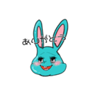 顔色の青いうさぎの喜怒哀楽（個別スタンプ：36）