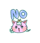 スペイン語＆日本語☆夏コーデのねこちゃん（個別スタンプ：14）