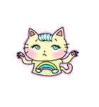 スペイン語＆日本語☆夏コーデのねこちゃん（個別スタンプ：18）
