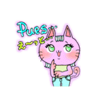 スペイン語＆日本語☆夏コーデのねこちゃん（個別スタンプ：22）
