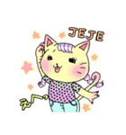 スペイン語＆日本語☆夏コーデのねこちゃん（個別スタンプ：26）
