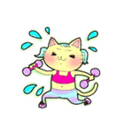 スペイン語＆日本語☆夏コーデのねこちゃん（個別スタンプ：32）