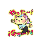 スペイン語＆日本語☆夏コーデのねこちゃん（個別スタンプ：36）