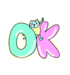 スペイン語＆日本語☆夏コーデのねこちゃん（個別スタンプ：37）