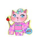 スペイン語＆日本語☆夏コーデのねこちゃん（個別スタンプ：38）