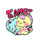 スペイン語＆日本語☆夏コーデのねこちゃん（個別スタンプ：40）