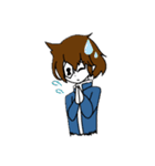 変な男の子（個別スタンプ：12）
