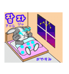 はこちゃんとお友達No,ハングル（個別スタンプ：39）