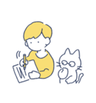 タロとノラのシンプルスタンプ（個別スタンプ：7）