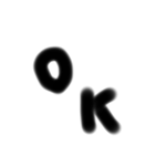 下手な字スタンプ（個別スタンプ：4）