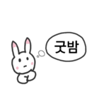 韓国語を話すウサギ（個別スタンプ：24）