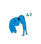 クズな青いウサギのスタンプ第二弾（個別スタンプ：4）