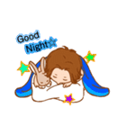 うさぎと暮らす男子（個別スタンプ：5）
