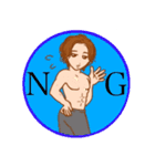 うさぎと暮らす男子（個別スタンプ：7）