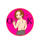 うさぎと暮らす男子（個別スタンプ：8）