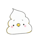 そふとくりーむのうえかもしれない生き物（個別スタンプ：1）