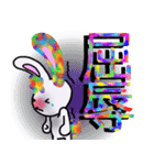 虹色うさ（個別スタンプ：10）