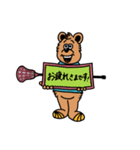 Jikko bear ラクロスver.（個別スタンプ：11）