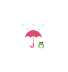シンプルな傘のアニメーションスタンプ（個別スタンプ：2）