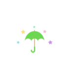 シンプルな傘のアニメーションスタンプ（個別スタンプ：3）