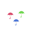 シンプルな傘のアニメーションスタンプ（個別スタンプ：4）