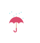 シンプルな傘のアニメーションスタンプ（個別スタンプ：6）