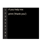 プログラミング言語風スタンプ(Python)（個別スタンプ：3）