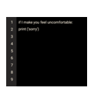 プログラミング言語風スタンプ(Python)（個別スタンプ：5）