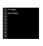 プログラミング言語風スタンプ(Python)（個別スタンプ：8）