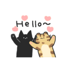 サバトラちゃんとクロネコちゃん（個別スタンプ：1）