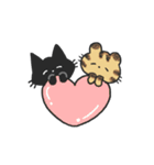 サバトラちゃんとクロネコちゃん（個別スタンプ：16）